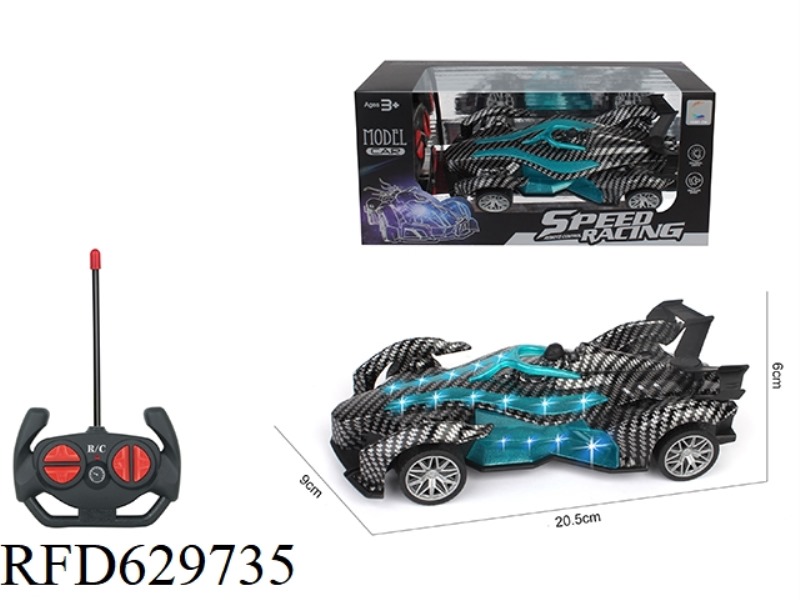FOUR-WAY REMOTE CONTROL RACING CAR (CARBON PATTERN)