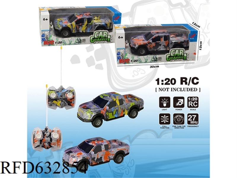 1: 20 GRAFFITI PICKUP COLORFUL REMOTE CONTROL CAR