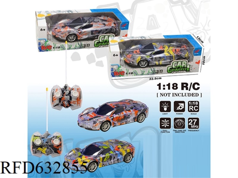 1: 18 GRAFFITI FERRARI LAFA COLORFUL REMOTE CONTROL CAR