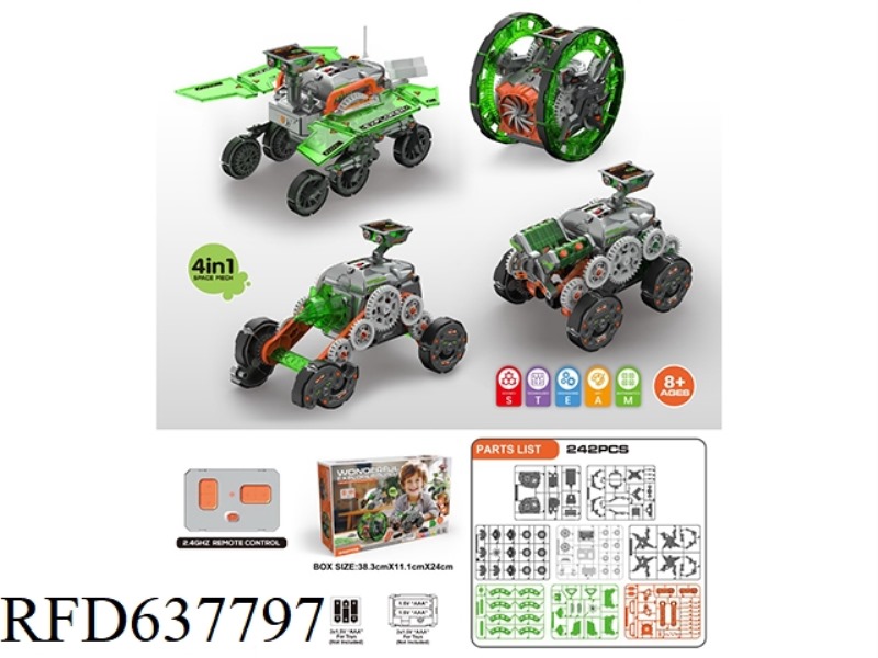 4 IN 1 SCIENCE AND EDUCATION ASSEMBLING STUNT CAR