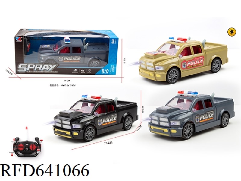 1: 16 DODGE RAM PICKUP TRUCK FOUR-WAY REMOTE CONTROL POLICE CAR WITH LIGHT DOES NOT INCLUDE ELECTRIC