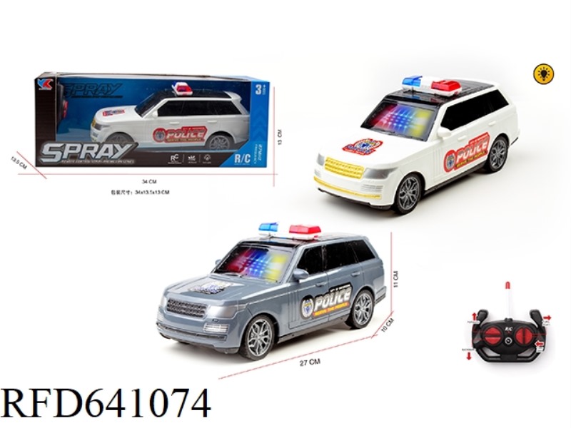 1: 16 LAND ROVER RANGE ROVER CROSS-COUNTRY FOUR-WAY REMOTE CONTROL POLICE CAR WITH 3D LIGHTING DOES