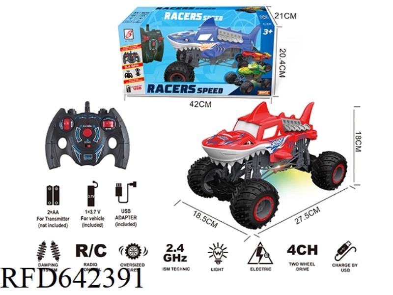 2.4G SHARK BIGFOOT REMOTE CONTROL CAR (WINDOW BOX)
