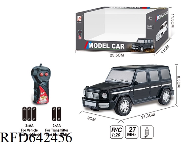 TWO WAY SIMULATION REMOTE CONTROL CAR 1:20 (MERCEDES BENZ BIG G) WINDOW BOX