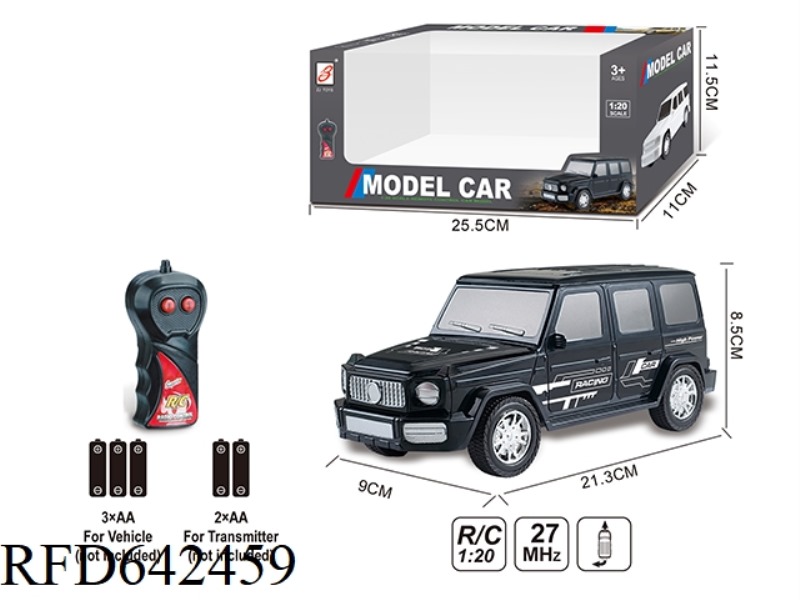 TWO COLOR LABEL REMOTE CONTROL CAR 1:20(MERCEDES BENZ BIG G) WINDOW BOX