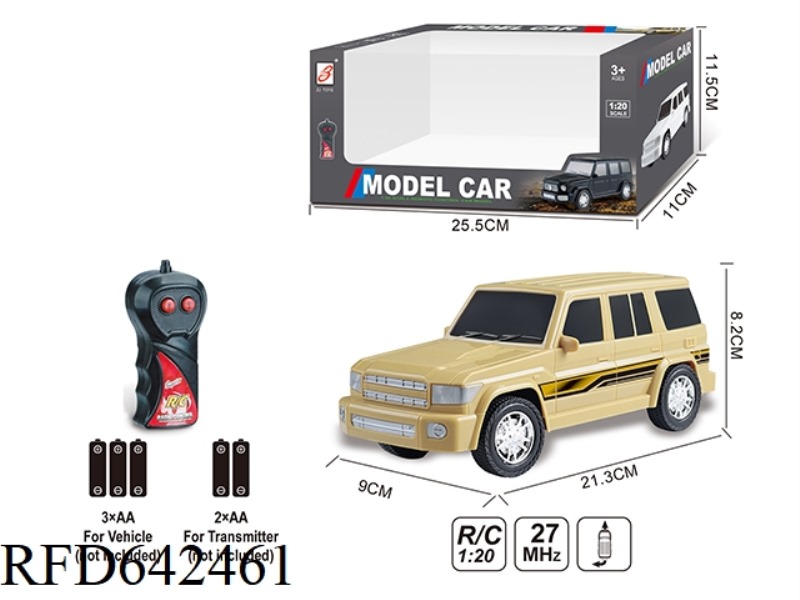 TWO COLOR LABEL REMOTE CONTROL CAR 1:20 (TOYOTA LC76) WINDOW BOX