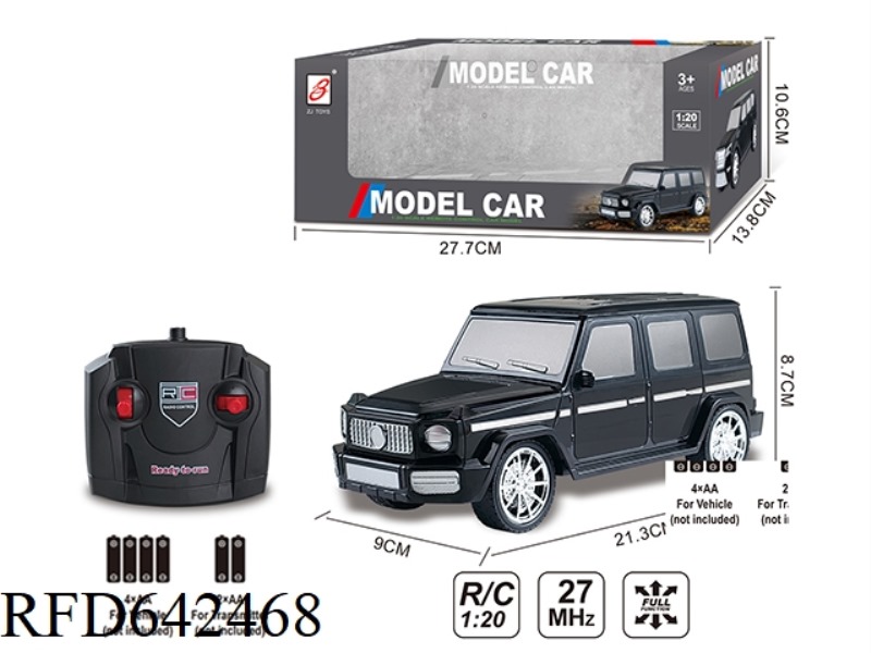 FOUR WAY SIMULATION REMOTE CONTROL CAR 1:20(MERCEDES G) WINDOW BOX