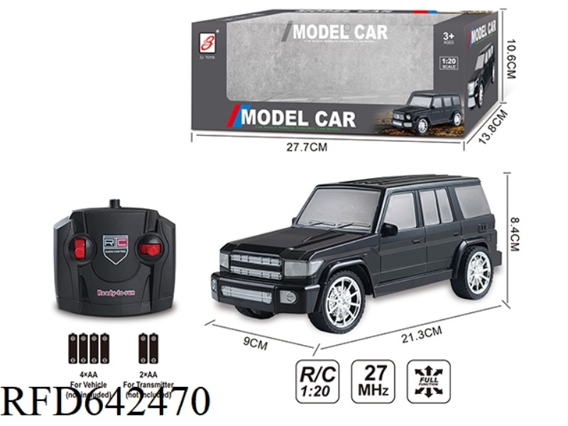 FOUR-WAY SIMULATION REMOTE CONTROL CAR 1:20 (TOYOTA LC76) WINDOW BOX