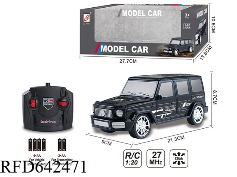 FOUR COLOR LABEL REMOTE CONTROL CAR 1:20 (MERCEDES BENZ BIG G) WINDOW BOX