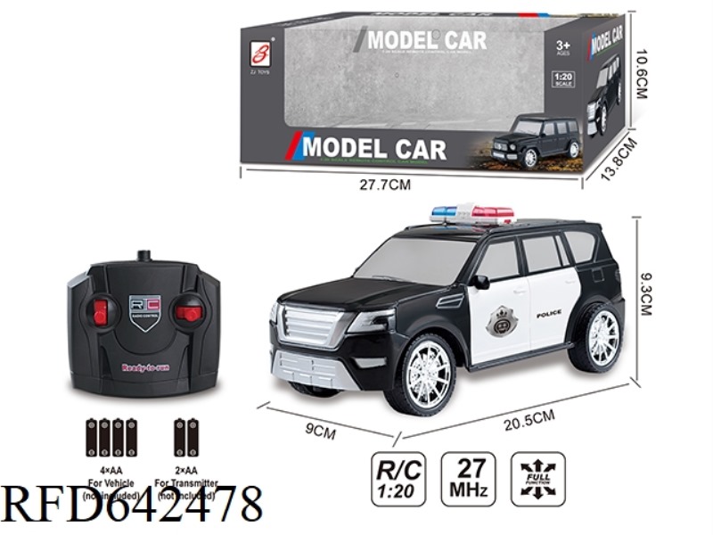 FOUR TO AVEN REMOTE CONTROL POLICE CAR 1:20 (NISSAN) WINDOW BOX