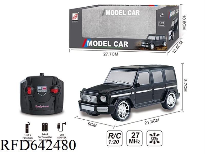 FOUR WAY SIMULATION REMOTE CONTROL CAR 1:20 (MERCEDES G) WINDOW BOX
