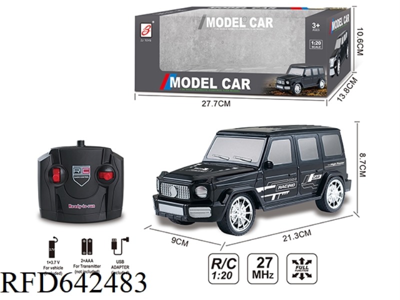 FOUR COLOR LABEL REMOTE CONTROL CAR 1:20(MERCEDES BENZ BIG G) WINDOW BOX