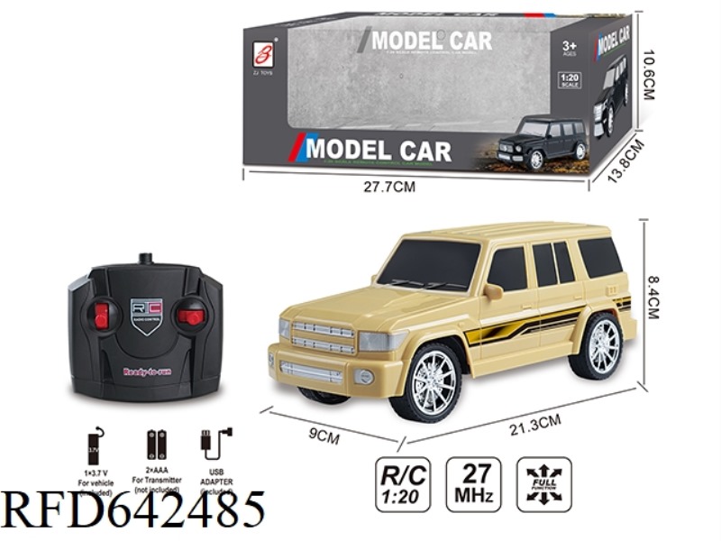 FOUR COLOR LABEL REMOTE CONTROL CAR 1:20(TOYOTA LC76) WINDOW BOX