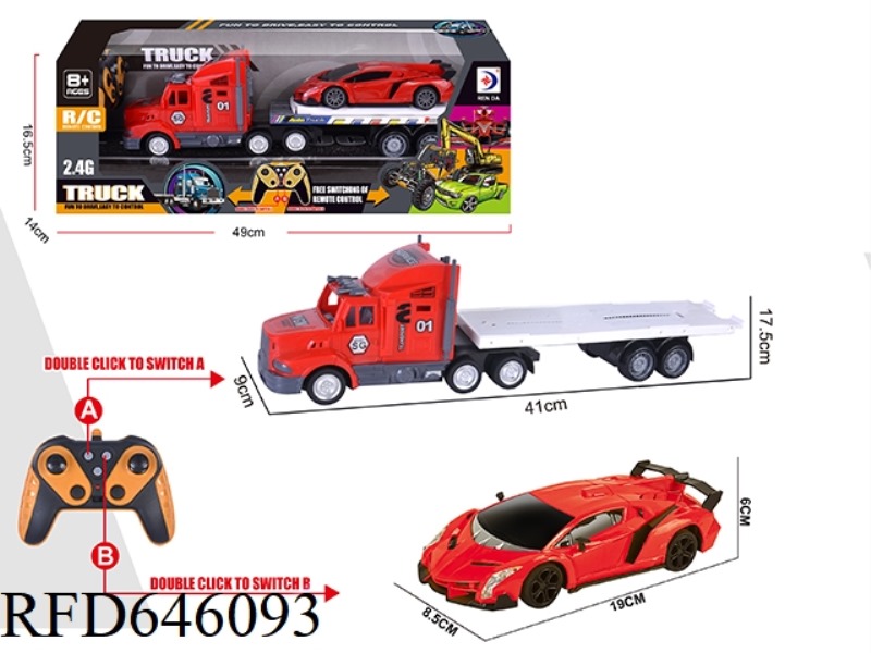 TRACTOR+RACING 2-IN-1 REMOTE CONTROL VEHICLE (INCLUDING POWER)