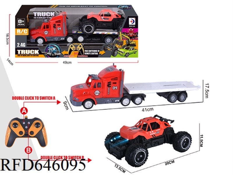 TRACTOR+RACING 2-IN-1 REMOTE CONTROL VEHICLE (INCLUDING POWER)