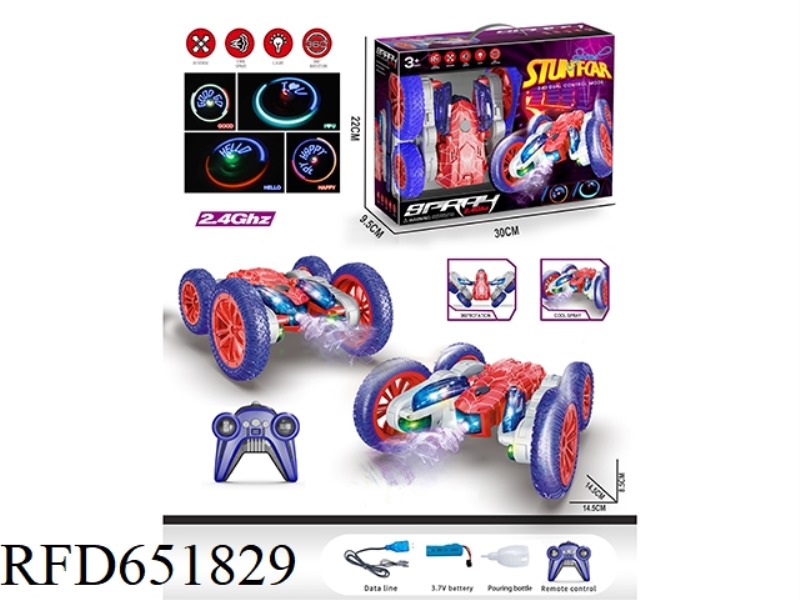 SPIDER-MAN BUTTERFLY SPIN STUNT REMOTE CONTROL CAR (SPRAY)