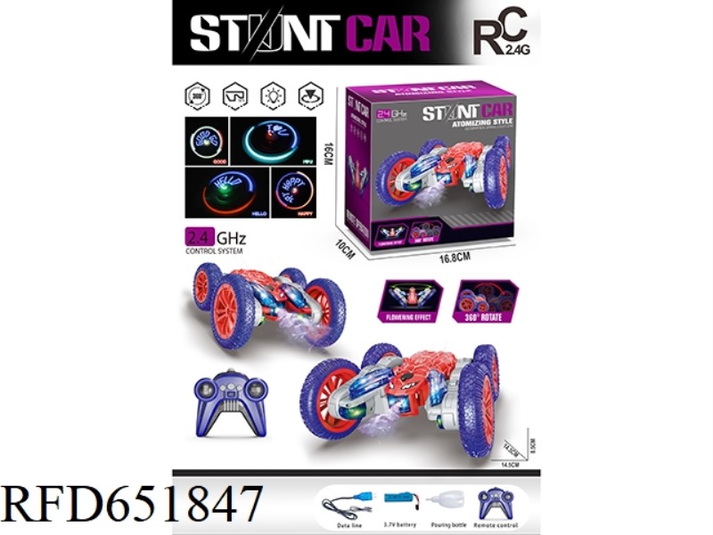 SPIDER-MAN BUTTERFLY SPIN STUNT REMOTE CONTROL CAR (SPRAY)