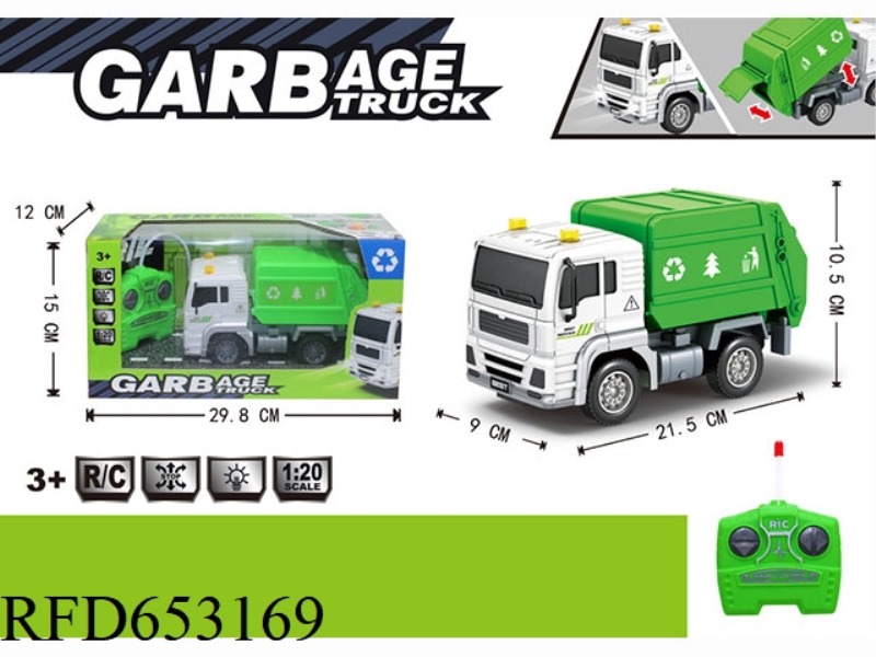 ENVIRONMENTAL SANITATION FOUR-WAY REMOTE CONTROL VEHICLE WITH LIGHTING (ENVIRONMENTAL SANITATION BUC