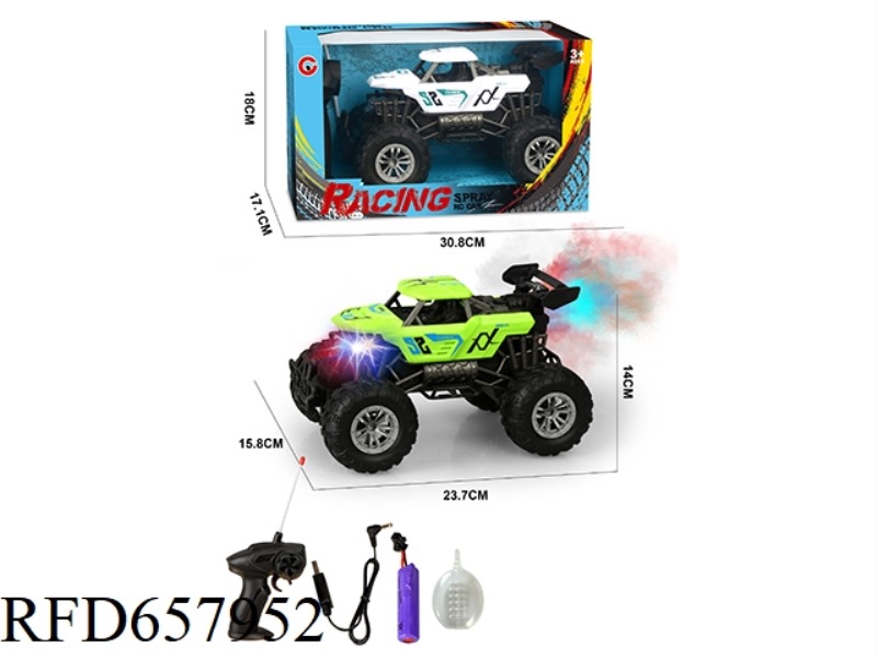 1:16 FOUR-WAY SPRAY LIGHT SKELETON REMOTE CONTROL CAR (INCLUDING ELECTRICITY)