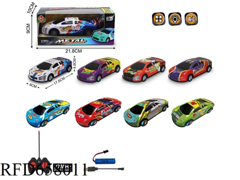 1:2427MHZ ALLOY IRON 4-WAY REMOTE CONTROL RACING CAR