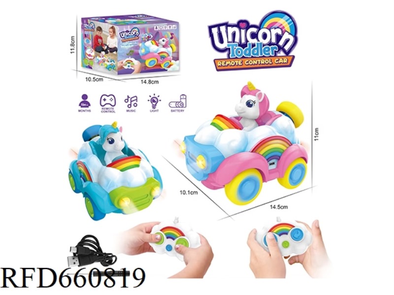 2.4 LIGHTING AND MUSIC UNICORN REMOTE CONTROL CAR SINGLE VERSION