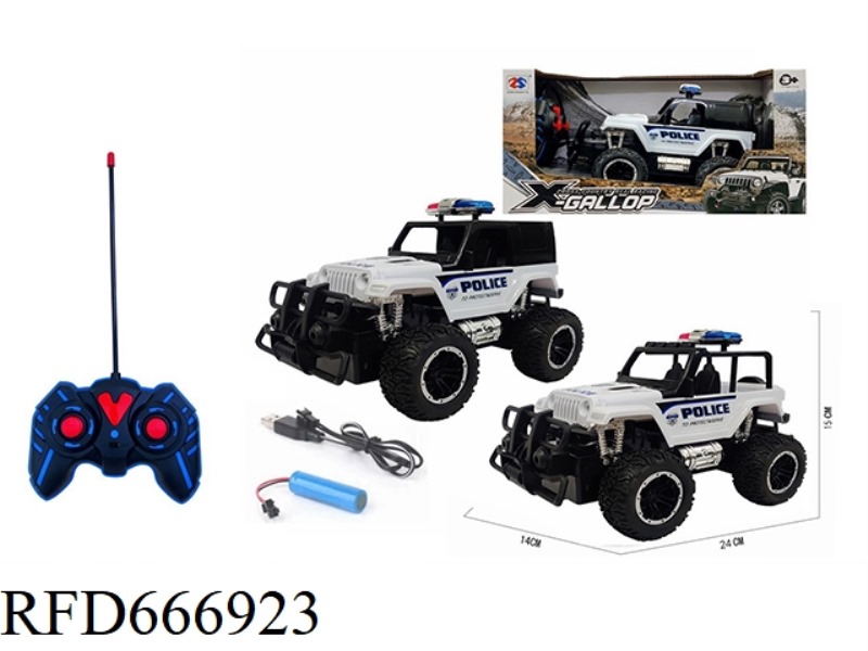 FOUR-WAY WRANGLER POLICE CAR REMOTE CONTROL VEHICLE