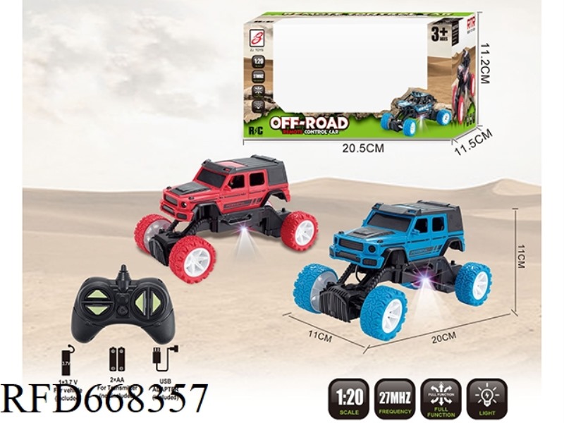 1:20 FOUR-WAY LIGHT OFF-ROAD REMOTE CONTROL VEHICLE (BIG G) BATTERY FREQUENCY: 27MHZ