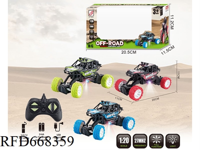 1:20 FOUR-WAY CLIMBING REMOTE CONTROL VEHICLE (WITH LIGHTS) POWER FREQUENCY: 27MHZ
