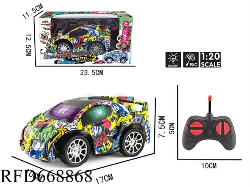 Q-VERSION POISON WATER SPECIAL PRINTING FOUR-WAY REMOTE CONTROL CAR