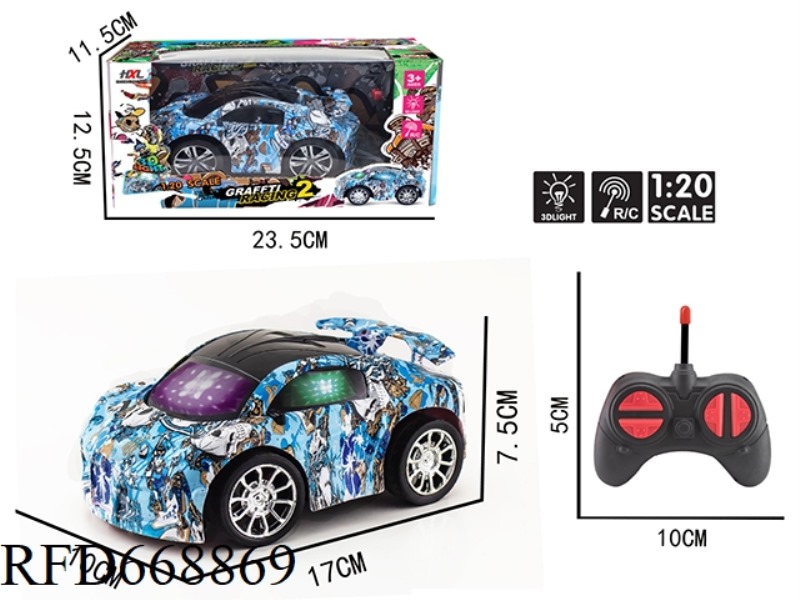 Q-VERSION BUGATTI WATER-PRINTED FOUR-WAY REMOTE CONTROL CAR