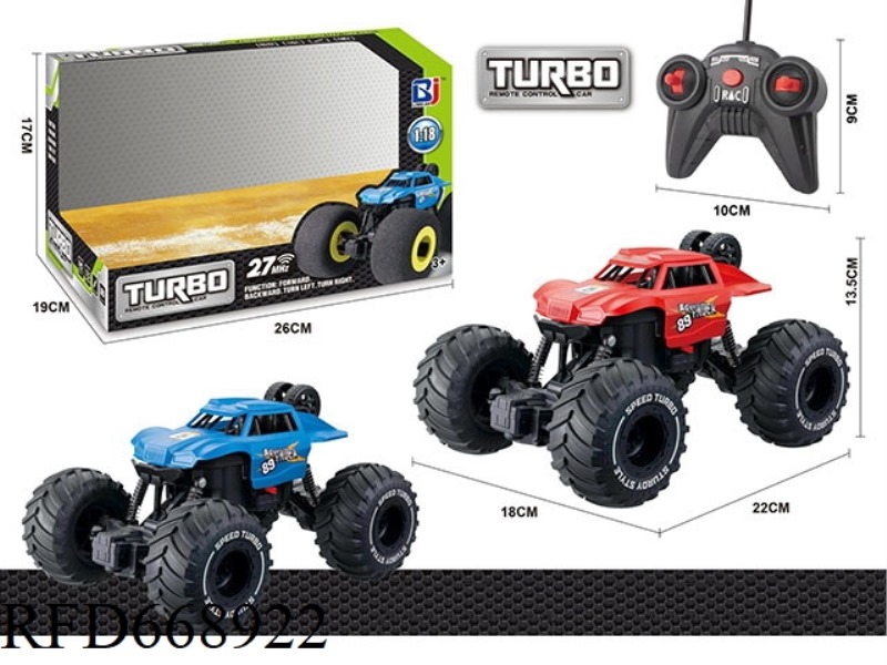 1:164 REMOTE-CONTROLLED LARGE-WHEEL OFF-ROAD CLIMBING VEHICLE (27MHZ) WITHOUT POWER INCLUDED