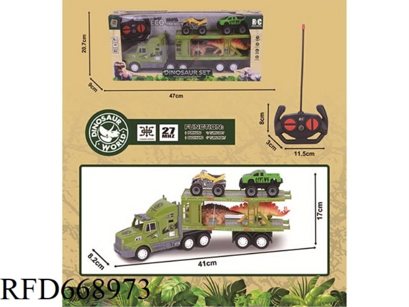 27MHZ FOUR-WAY REMOTE-CONTROLLED ANIMAL TRACTOR