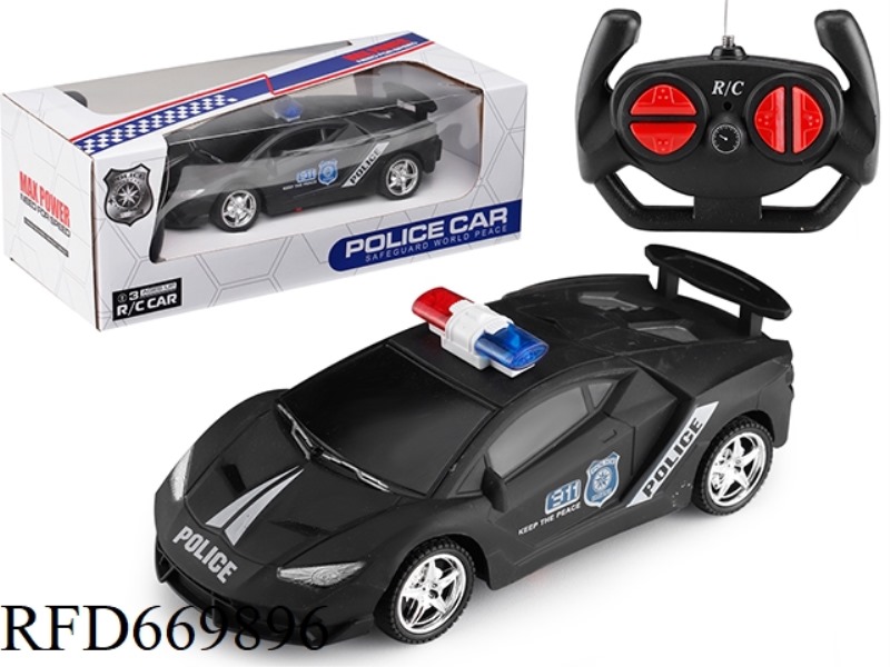 LAMBORGHINI FOUR-WAY REMOTE-CONTROLLED POLICE CAR