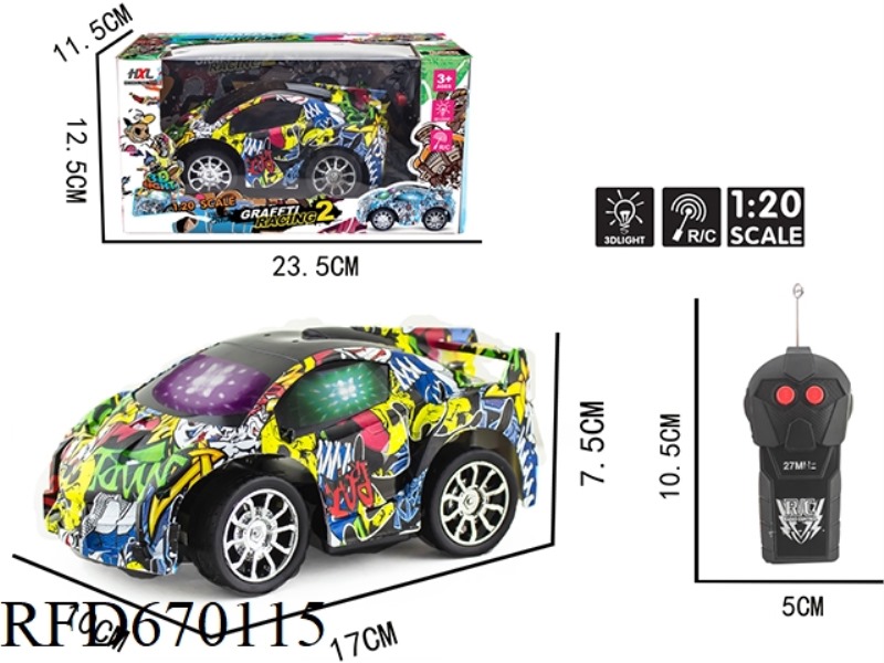 Q-VERSION POISON WATER SPECIAL PRINTING TWO-WAY REMOTE CONTROL CAR
