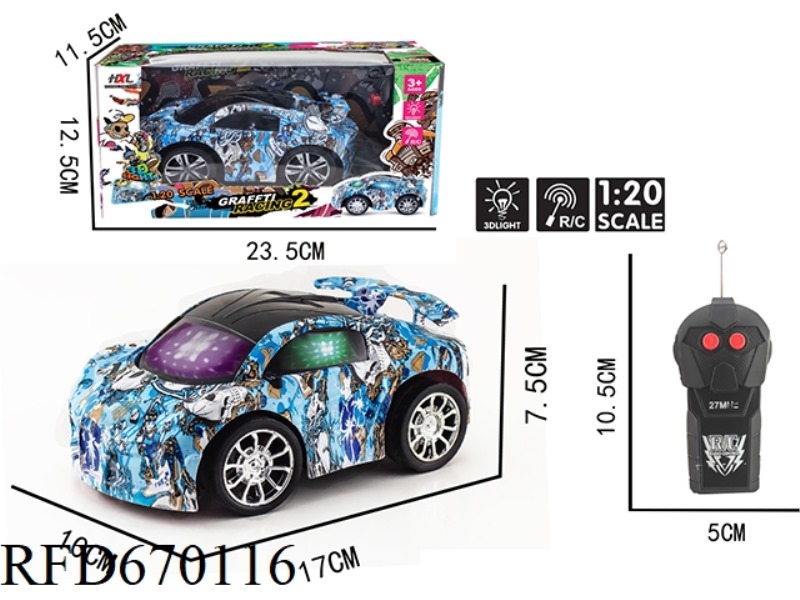 Q-VERSION BUGATTI WATER-PRINTED TWO-WAY REMOTE CONTROL CAR
