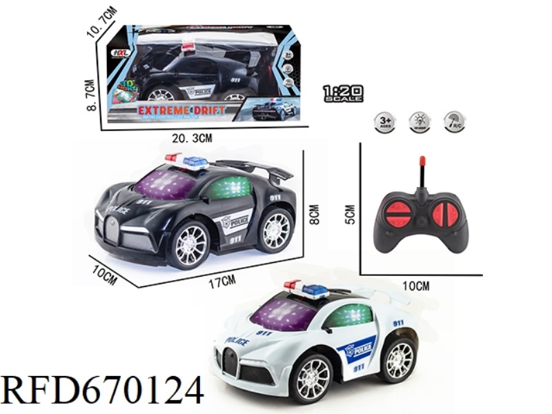 Q-VERSION BUGATTI TRANSFER FOUR-WAY POLICE CAR (WITHOUT INNER PADDING)