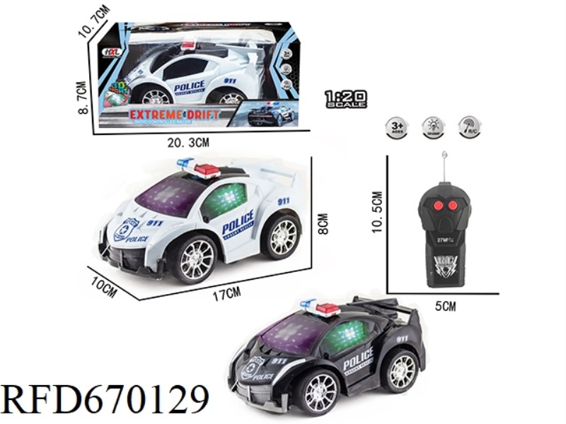 Q-VERSION POISON PAD PRINTING TWO-WAY POLICE CAR (WITHOUT INNER PAD)