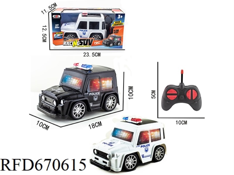 Q-VERSION SUV-TYPE TOYOTA FOUR-WAY POLICE CAR WITH TRANSFER PRINTING