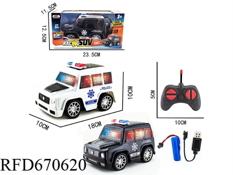 Q-VERSION SUV-SHAPED LARGE G TRANSFER PRINTING FOUR-WAY POLICE CAR