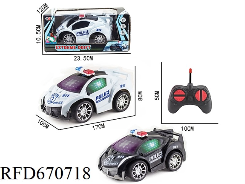 Q-VERSION POISON TRANSFER PRINTING FOUR-WAY POLICE CAR