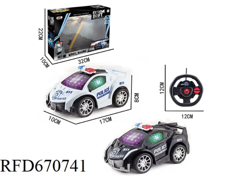 Q-VERSION POISON TRANSFER PRINTING POLICE CAR