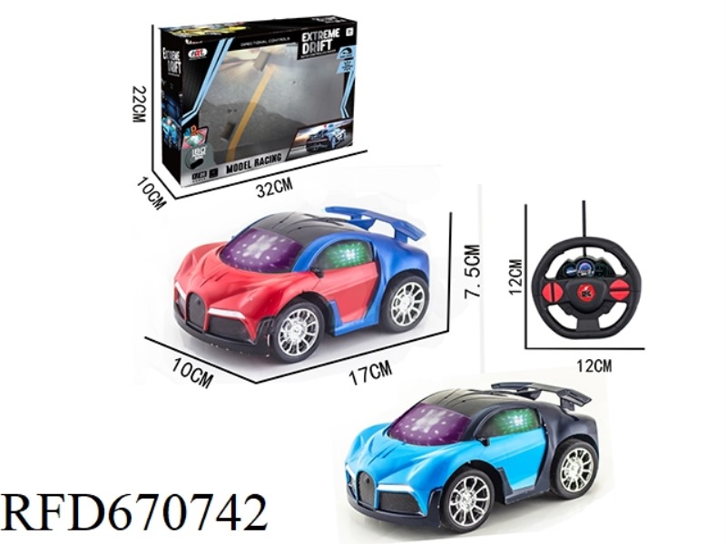 Q-VERSION BUGATTI SIMULATION FOUR-WAY REMOTE CONTROL CAR