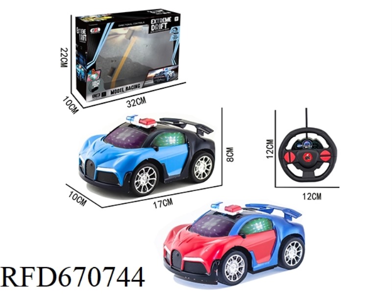 Q-VERSION BUGATTI SIMULATION FOUR-WAY POLICE CAR