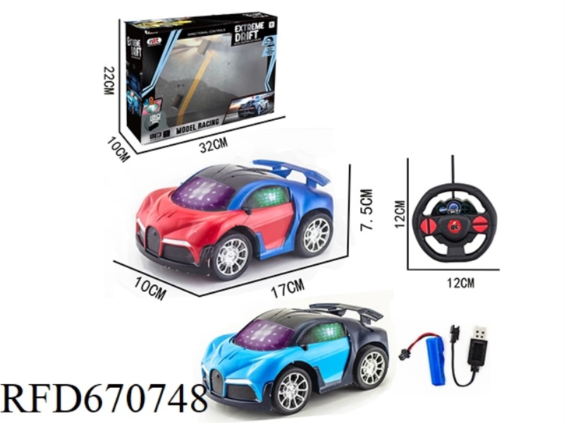 Q-VERSION BUGATTI SIMULATION FOUR-WAY REMOTE CONTROL CAR