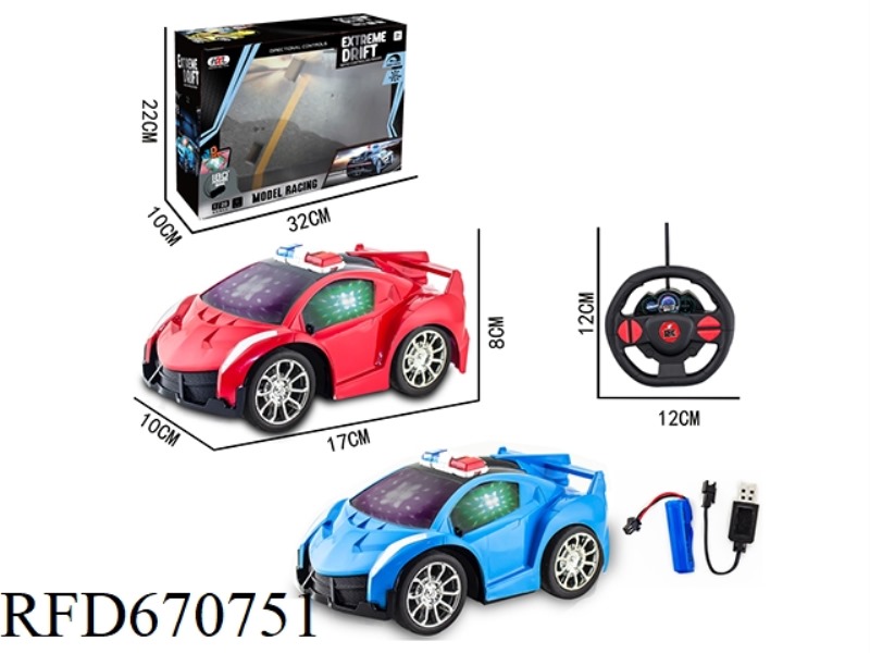 Q-VERSION POISON SIMULATION FOUR-WAY POLICE CAR