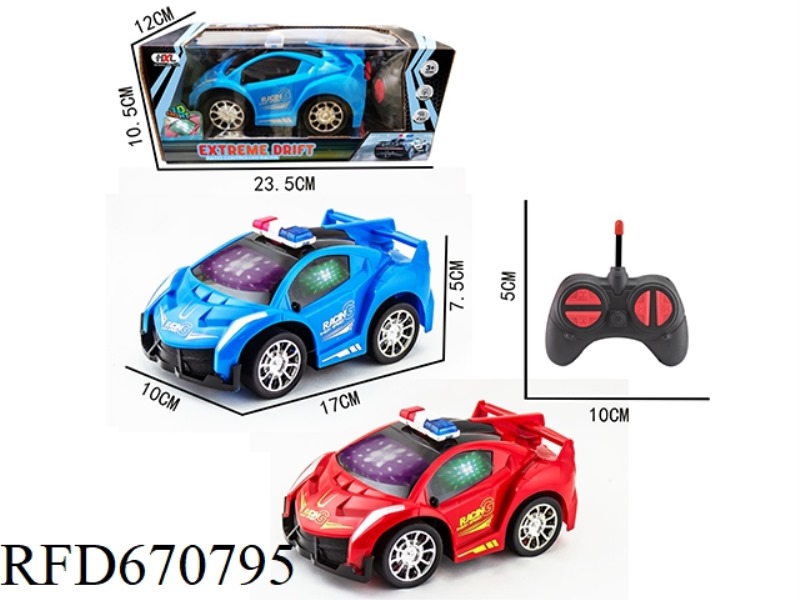Q-VERSION POISON SOLID-COLOR TRANSFER PRINTED FOUR-WAY POLICE CAR