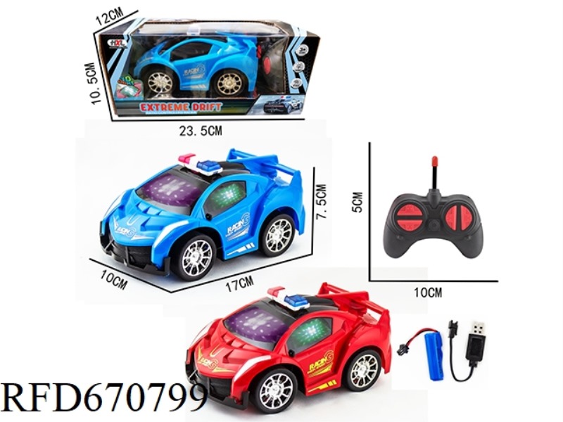 Q-VERSION POISON SOLID-COLOR TRANSFER PRINTED FOUR-WAY POLICE CAR