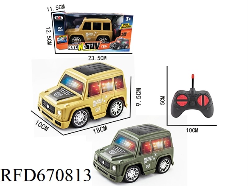 Q-VERSION SUV-TYPE LARGE G SOLID COLOR PAD PRINTING FOUR-WAY REMOTE CONTROL CAR