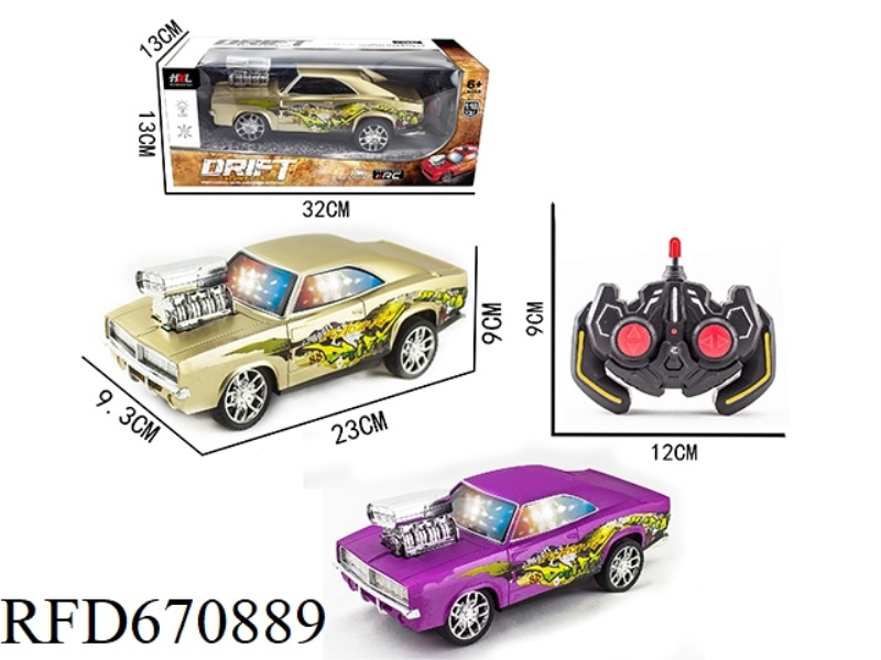 1:18 FOUR-WAY DODGE 3D REMOTE CONTROL CAR