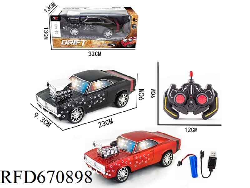 1:18 FOUR-WAY DODGE 3D REMOTE CONTROL CAR (WITH BATTERY INCLUDED)